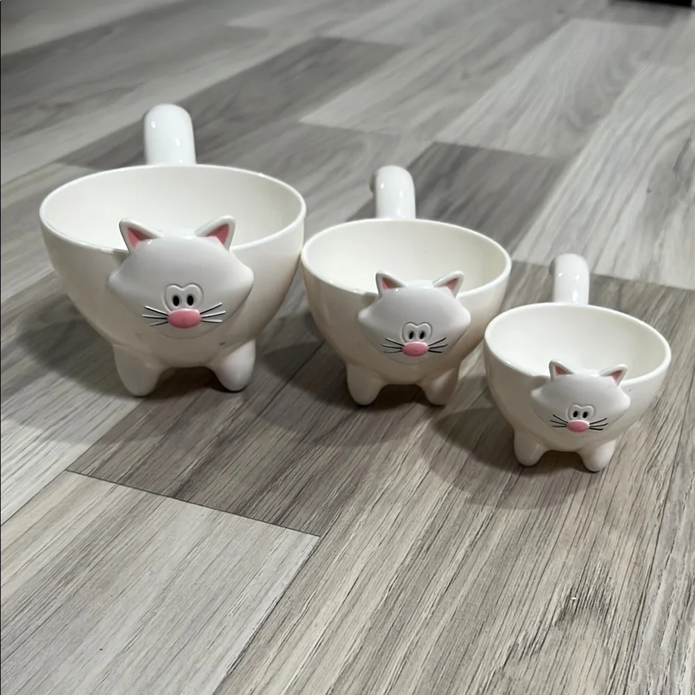 Vintage JOIE Meow Kitty Cat Measuring Cups 1 cup, 1/2 cup, 1/4cup Cat Lover